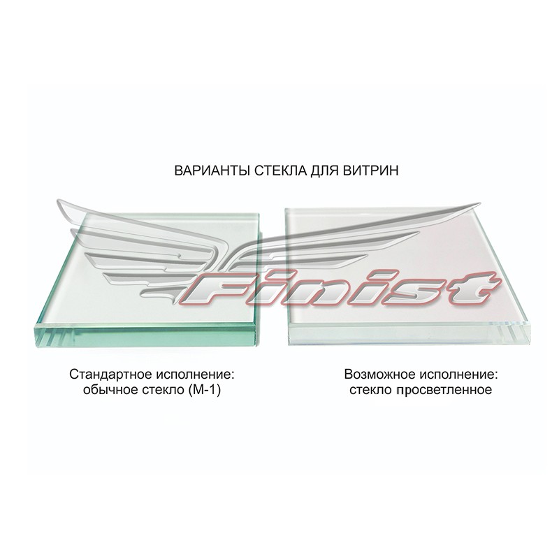 Витрина для выкладки соков и фруктов на льду FINIST VJg/1000 со стеклом