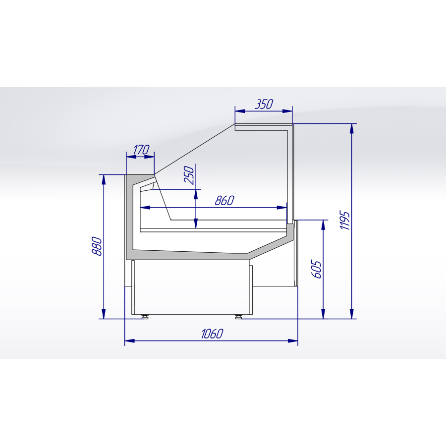 Прилавок холодильный Italfrigo Toscana Q 2500