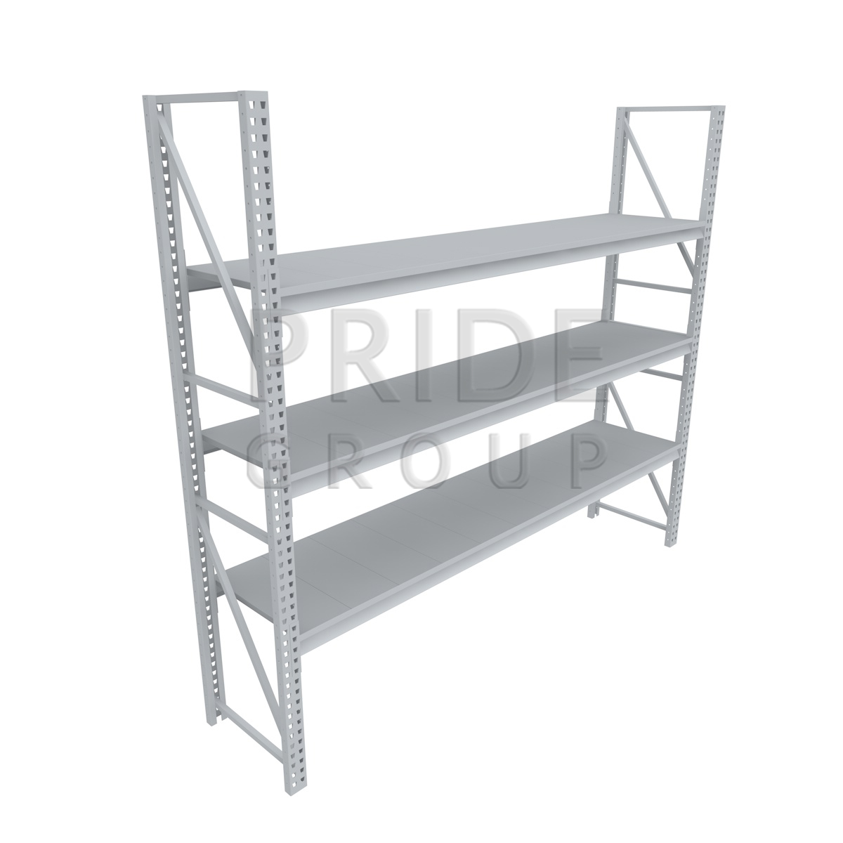 картинка Стеллаж грузовой СГП 1750x600x3000 3 полки крашенные