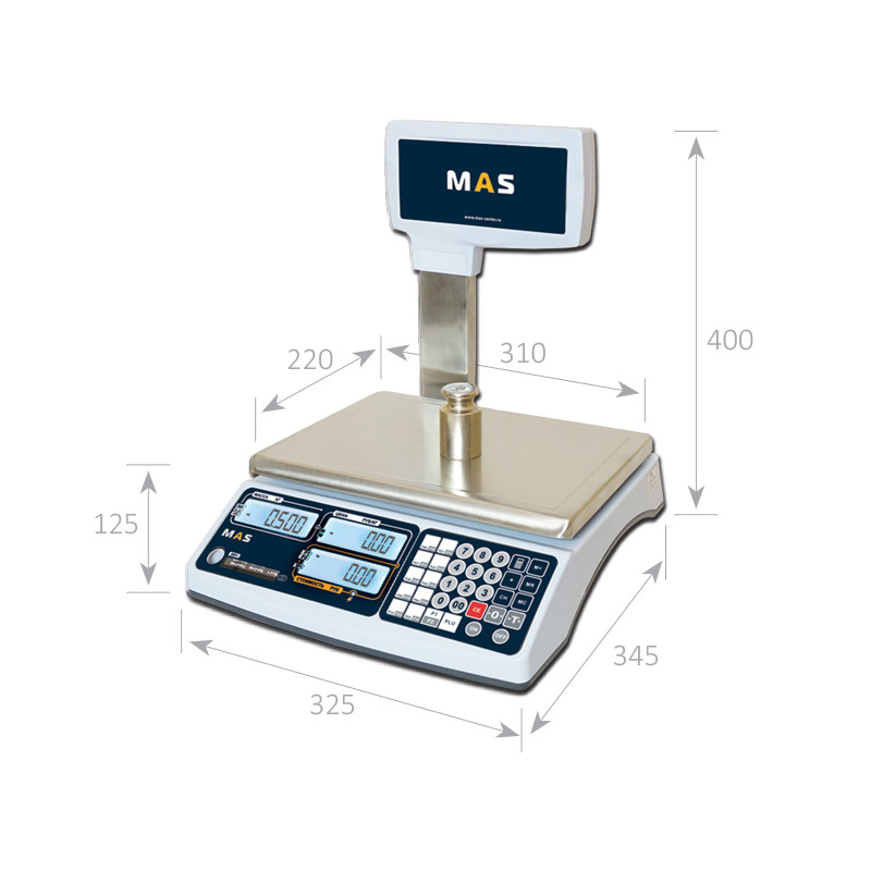 Весы электронные торговые со стойкой MAS MR1-06P