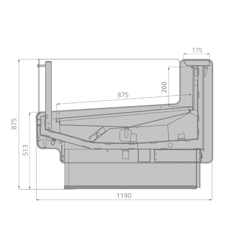 Витрина холодильная Brandford AURORA SQ 190 рыба на льду SELF