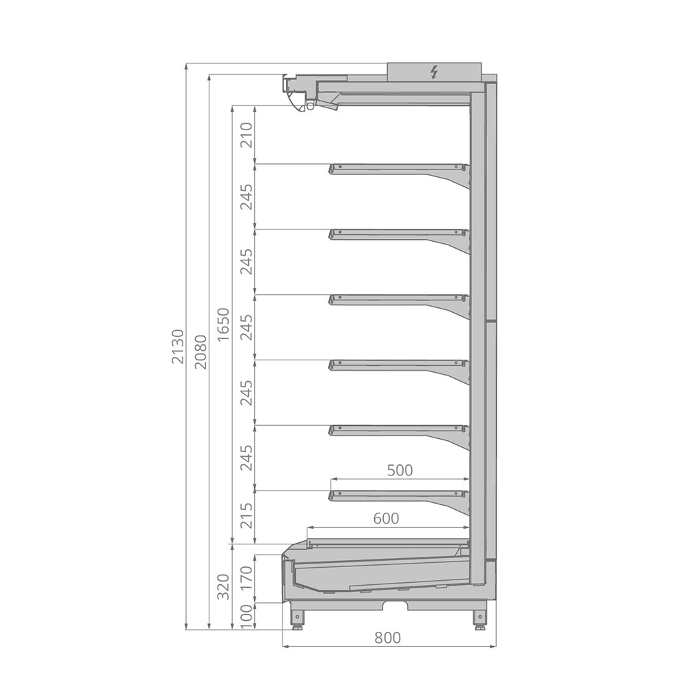 Горка холодильная Brandford TESEY Slim Portable 375