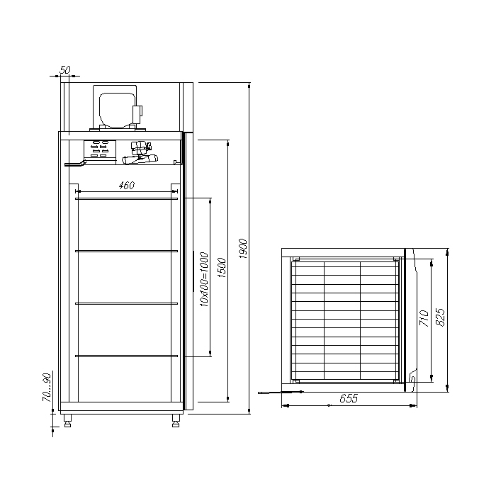 Шкаф морозильный Carboma F560 INOX