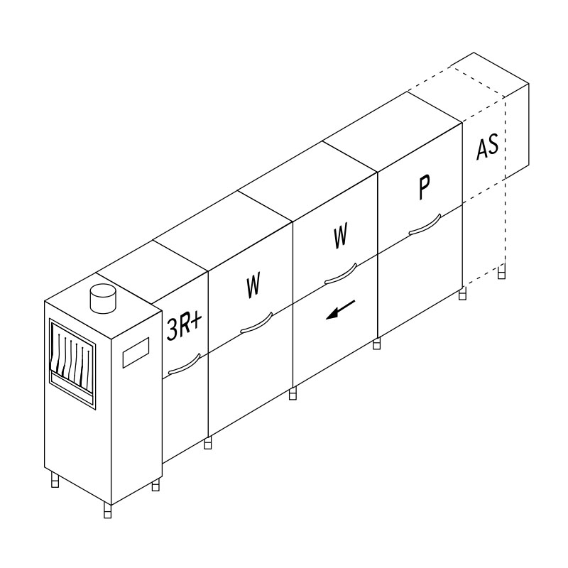 Машина посудомоечная конвейерная DIHR RX 400 AS