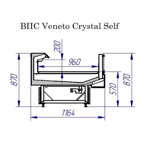 Прилавок холодильный Italfrigo Veneto Crystal Self 1875